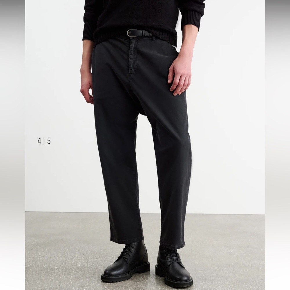 Nili Lotan Black Straight-Leg Chinos